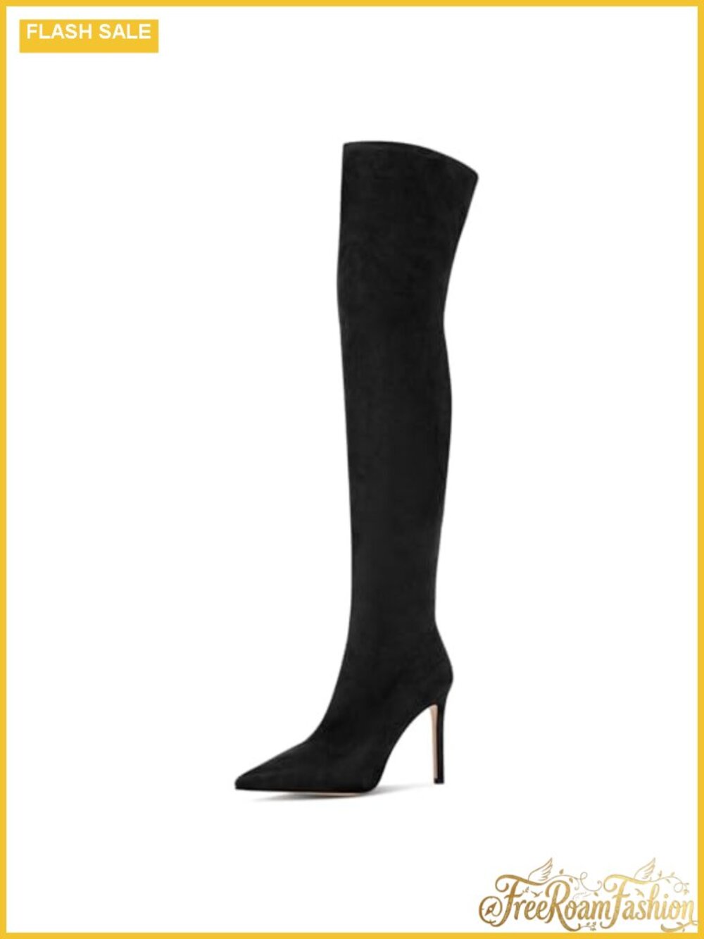 Women's Over the Knee Boots Suede High Heel Pointed Toe Stretch Fall Boots